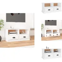 vidaXL Armoire TV Blanc 93x35,5x45 cm Bois composite - Meuble TV