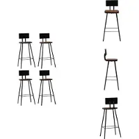 vidaXL Tabouret de bar 4 pcs. en bois ancien massif - Tabouret de bar