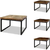 vidaXL Table basse en teck et résine 60 x 60 x 40 cm - Tables basses