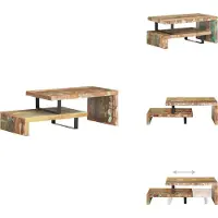 vidaXL Ensemble de 2 tables basses en bois massif recyclé - Tables basses