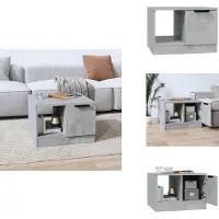 vidaXL Table basse gris béton 50x50x36 cm Bois composite - Tables basses