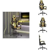 vidaXL Chaise de jeu noir et or similicuir - Fauteuil de jeu