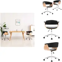 vidaXL Chaise de salle à manger pivotante 2 pcs. noir similicuir - Chaise de salle à manger
