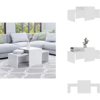 vidaXL Ensemble de tables basses blanc 100x48x40 cm Bois composite - Tables basses
