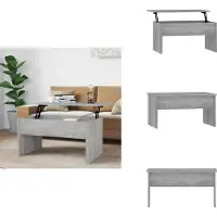 vidaXL Table basse Gris Sonoma 80x50,5x41,5 cm Bois composite - Tables basses