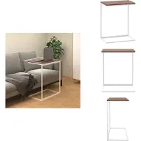 vidaXL Table d'appoint blanche 55x35x66 cm Bois composite - Tables basses