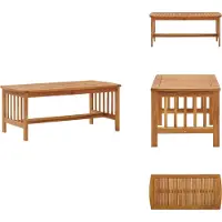 vidaXL Table basse 102x50x43 cm Bois massif Acacia - Tables basses