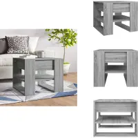 vidaXL Table basse Gris Sonoma 55,5x55x45 cm Bois composite - Tables basses