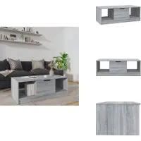 vidaXL Table basse Gris Sonoma 102x50x36 cm Bois composite - Tables basses