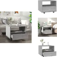 vidaXL Table basse Gris Sonoma 55x55x40 cm Bois composite - Tables basses