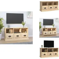 vidaXL Armoire TV Chêne Sonoma 100x35x50 cm Bois composite - Meuble TV