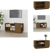 vidaXL Armoire TV brun miel 80x35x40,5 cm Pin massif - Meuble TV