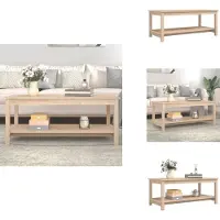 vidaXL Table basse 110x55x45 cm pin massif - Tables basses