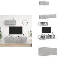 vidaXL Armoires TV 3 pcs. Bois composite gris béton - Meubles TV