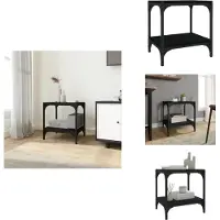 vidaXL Armoire TV Noir 40x33x41 cm Bois composite et acier - Meuble TV