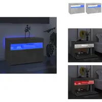 vidaXL Armoires TV Lampes LED 2 pcs. Gris béton 60x35x40 cm - Meubles TV