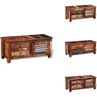 vidaXL Armoire TV/Hi-Fi Vieux bois massif - Meubles TV