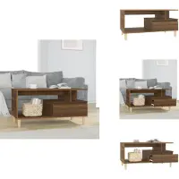 vidaXL Table basse marron imitation chêne 90x49x45 cm Bois composite - Tables basses