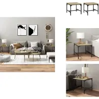 vidaXL Tables d'appoint 2 pièces chêne Sonoma 40x40x35 cm Bois composite - Tables basses