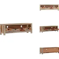 vidaXL Armoire TV 130x30x40 cm Bois de rose massif - Meuble TV