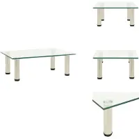 vidaXL Table TV 40x35x17 cm Verre trempé transparent - Meuble TV