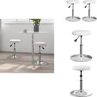 vidaXL Chaise de salle à manger 2 pcs. Blanc Similicuir - Chaises de salle à manger