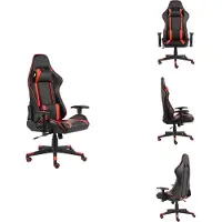 vidaXL Chaise de jeu pivotante rouge PVC - Fauteuil de jeu
