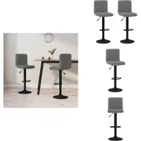 vidaXL Tabouret de bar 2 pcs velours gris foncé - Tabouret de bar