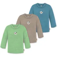 Normani T-Shirt 'Taupo' beige foncé / bleu cyan / vert clair / blanc