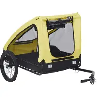 vidaXL Remorque pour vélo pour chiens Jaune et noir