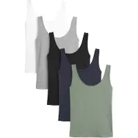 Next Haut marine / gris chiné / vert / noir / blanc cassé