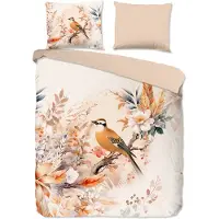 Bonjour Bettbezug "oiseau et fleurs" - multi - (240x200/220 cm) - Baumwolle