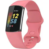 Cover-Discount Fitbit Charge 6 - Bracelet sport en silicone de remplacement (Silicone), Sangles de montre, Rose
