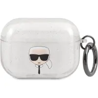 Karl Lagerfeld Cas (Manchon pour casque d'écoute), Étui pour écouteurs + casque, Argent