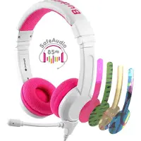 BuddyPhone School+, filaire, appels/musique, 20 - 20000 Hz, casque, rose, blanc
