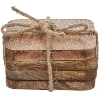Sans marque Dessous De Verre En Bois De Mangue - - Modèle Duko - Marron