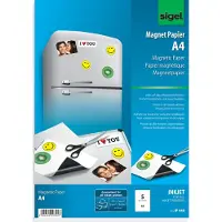 Sigel - 250 microns - blanc - A4 (210 x 297 mm) 5 feuille(s) papier magnétique