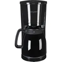 Exquisit KA 6502 sw | Cafetière à filtre | 10 tasses | Verseuse isotherme | Noir