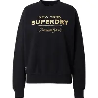Superdry Luxe Metallic Logo Sweatshirt Noir S Femme