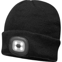 Portwest Unisexe, Bonnet, phare, Noir, (Taille unique)