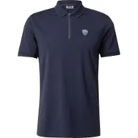 EA7 pour homme. 8NPF13_PJRGZ Polo zippé avec logo marine (S), Casuel, Jaune, Viscose, Manche courte