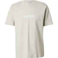 Adidas T-Shirt fonctionnel 'Essentials Linear' gris clair / blanc