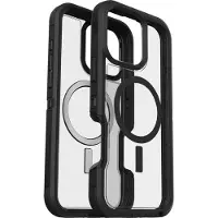 Otterbox Defender XT iPhone 16 Pro Max Back Cover Aimant MagSafe Transparent Bord Noir