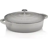kela 12611 Cocotte avec couvercle, Fonte, Revêtement émaillé, Haute rétention de chaleur, Adapté à l'induction, 3,2 L
