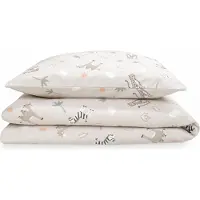 Julius Zöllner Parure de lit enfant Jersey Savane Beige 100 x 135 + 40 x 60 cm (100 x 135 cm, 40 x 60 cm)