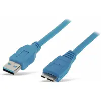S-Conn Câble Helos USB 3.0 mâle A vers micro B, 1,8 m Câble de connexion, mâle type A vers micro B, bleu, 1,8 mètre