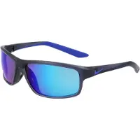 Nike RABID 22 M DV2153 - Lunettes de soleil unies, couleur gris mat/bleu miroir, modèle 62/14/130