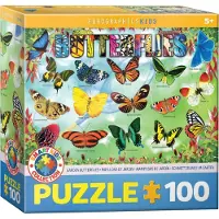 Eurographics Puzzle Jardin Papillons, 100 pièces, 48 x 33 cm, 6100-5485
