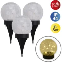 Näve Lampe solaire de jardin Set de 3 boules Lampe solaire d'extérieur Lampe solaire d'extérieur 5248203