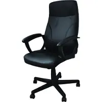 Office Products Chaise pivotante Kreta avec AL noir, Chaise gaming, Noir